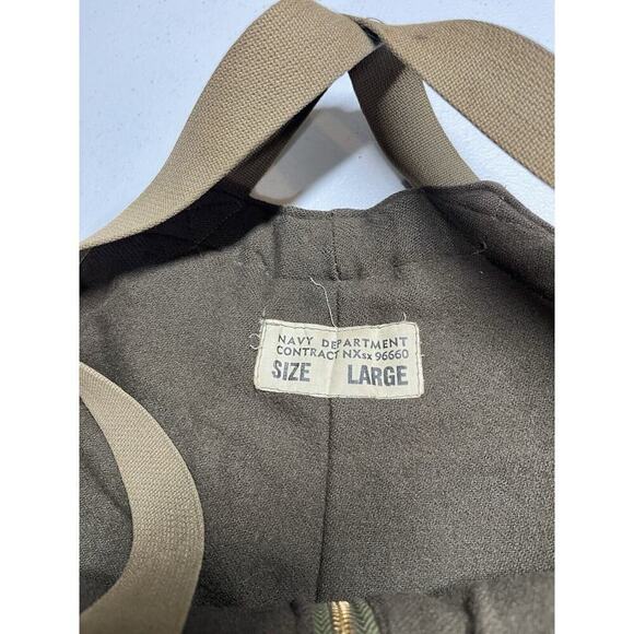 Vintage US Navy Department Overalls Green Mens Size Large - Picture 4 of 9